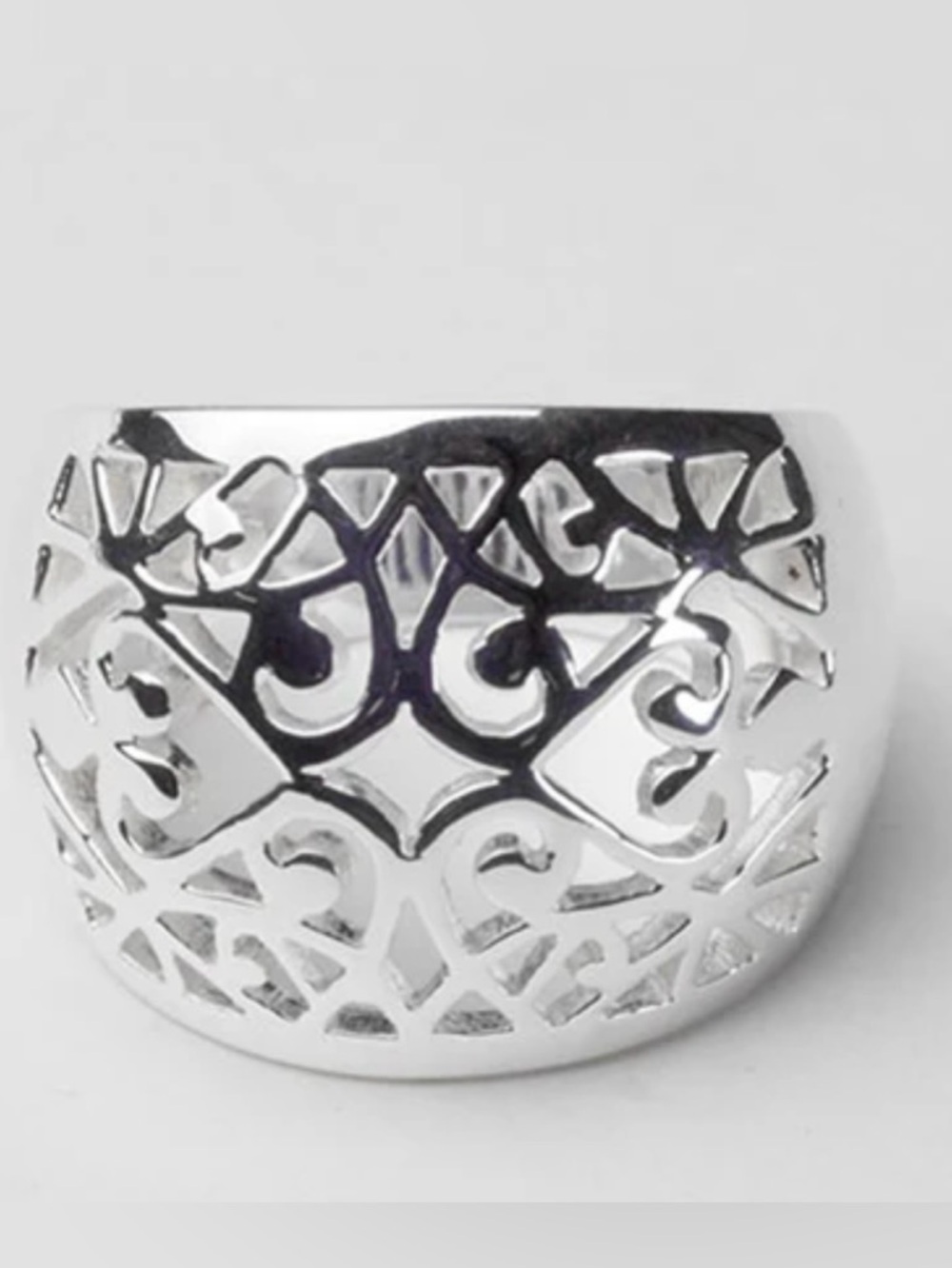 Sterling Silver Filigree Ring by Southern Gates, Size 8, Stamped 925. Handmade.